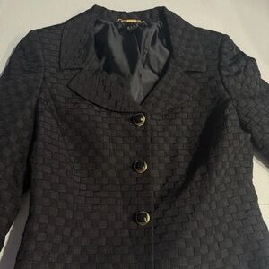 Alex Marie Elegant Woven Women's Size 8 Business Casual Career Jacket Black